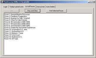 List all Forums
